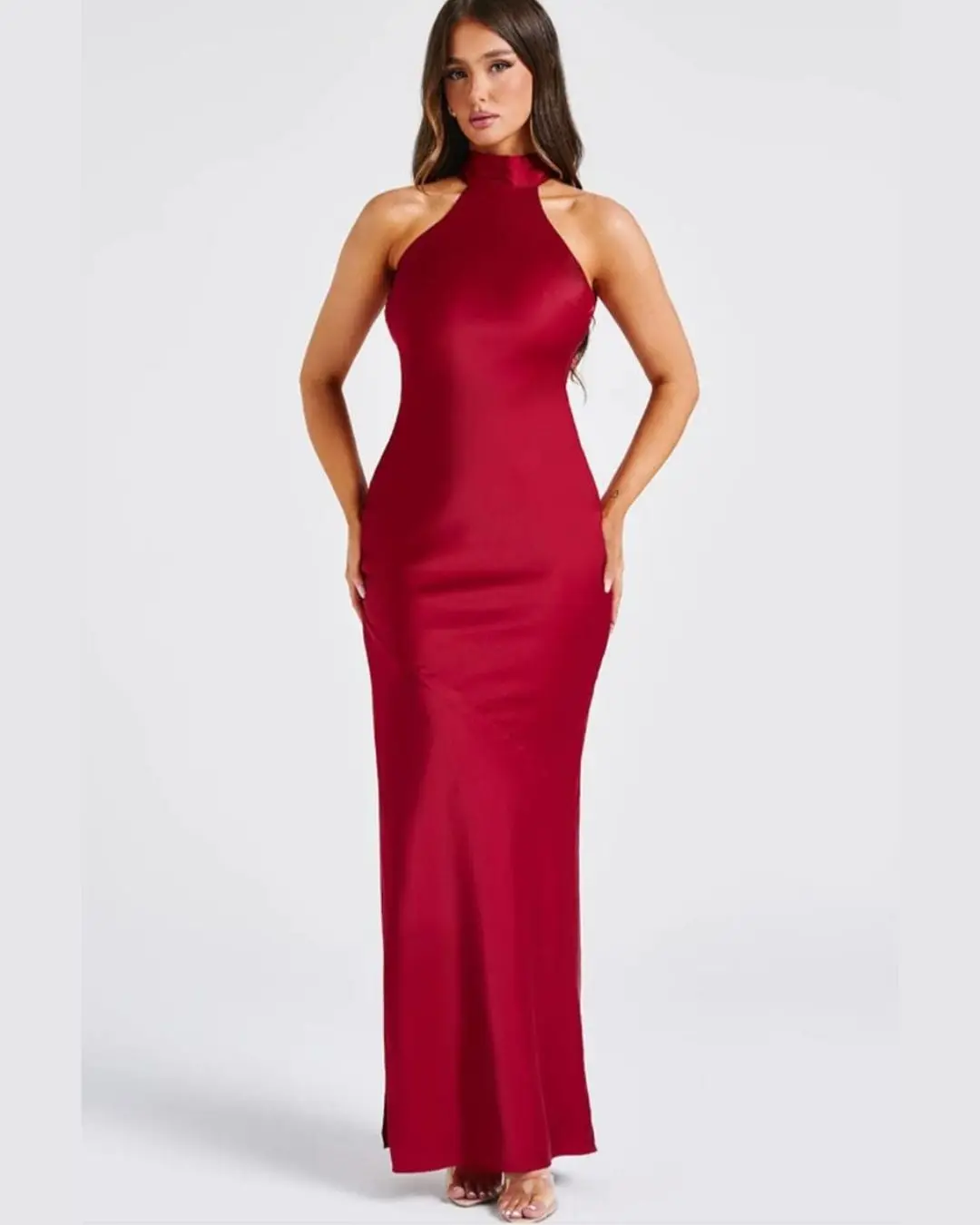 Halter Neck Evening Dress