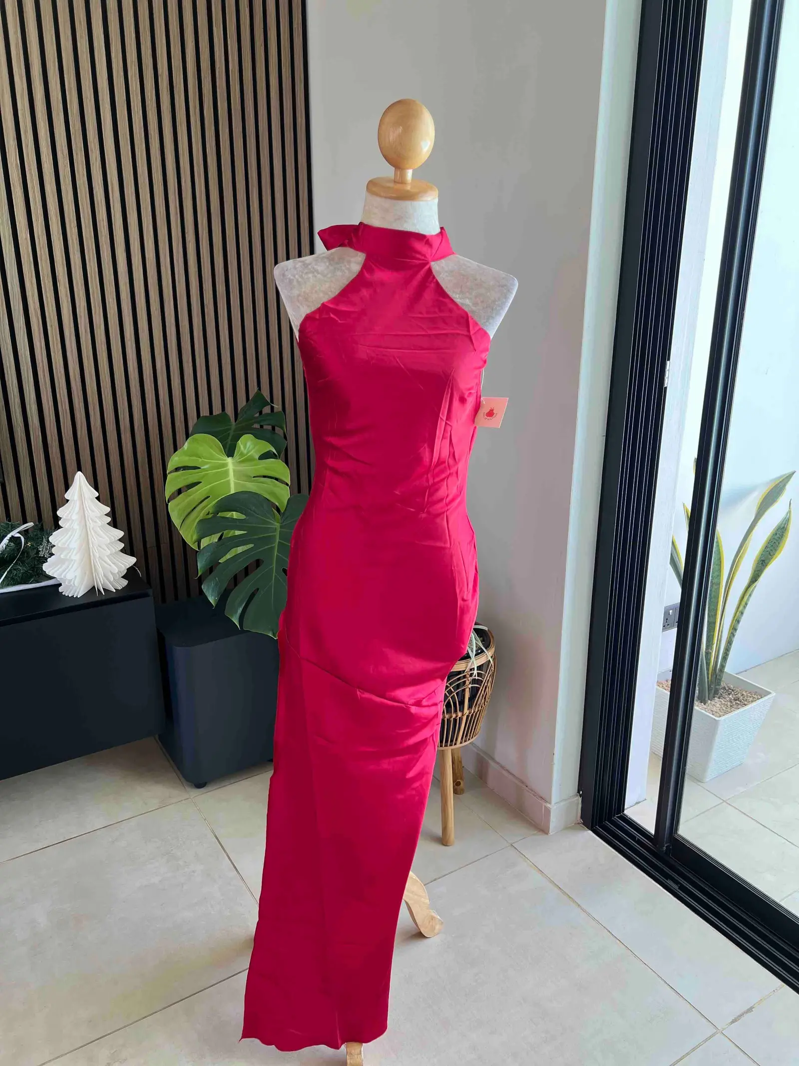Halter Neck Evening Dress