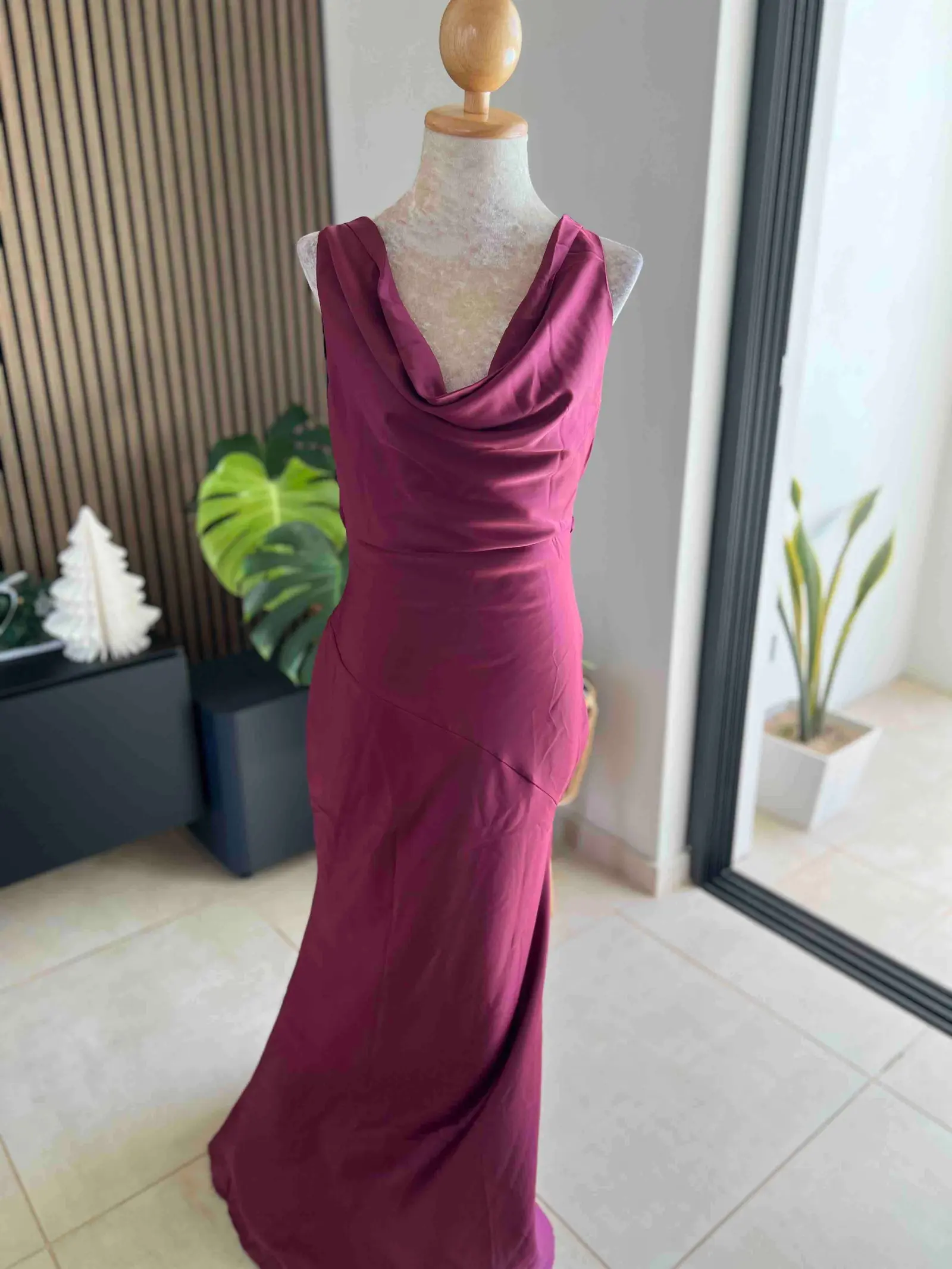 Satin Open Back Cocktail Dress