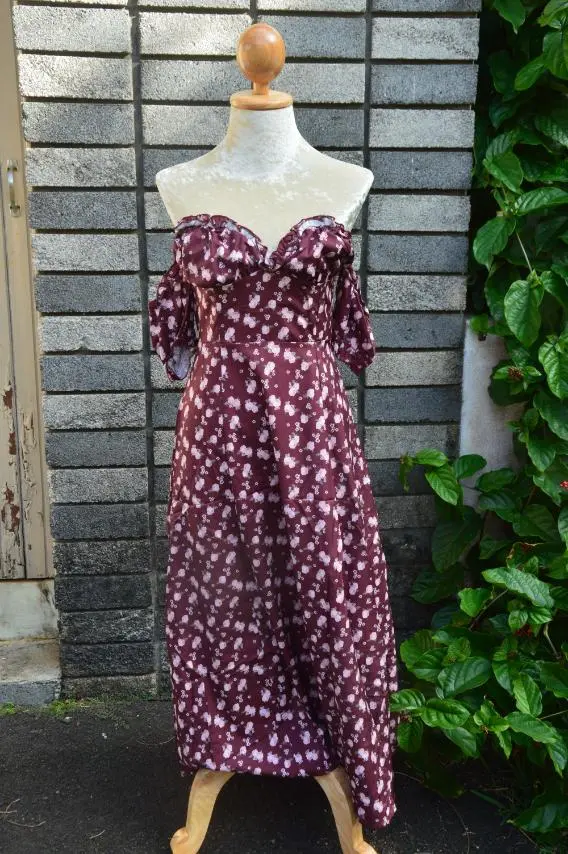 Off Shoulder Ruffles Floral Dress