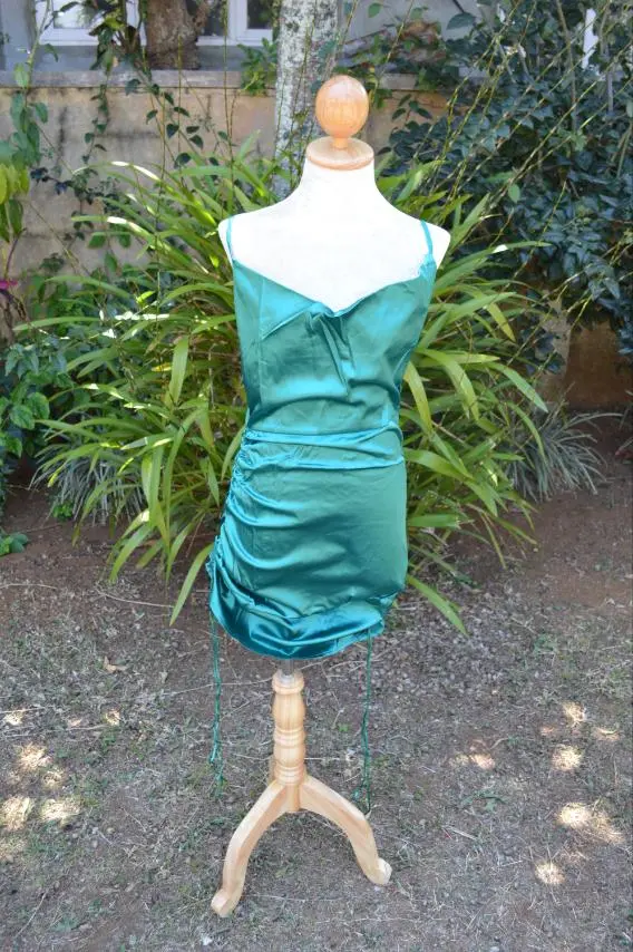 Spaghetti Strap Short Satin Dress