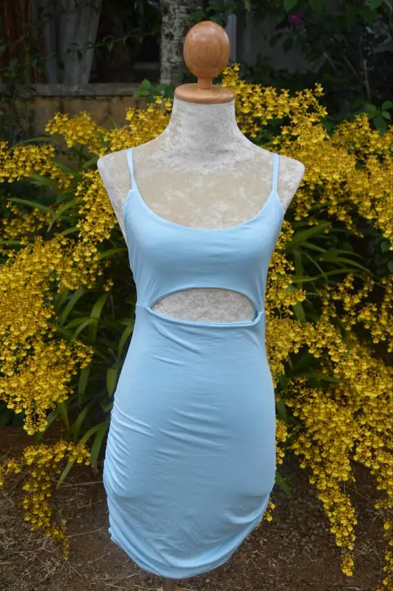 Backless Cut Out Ruched Dress