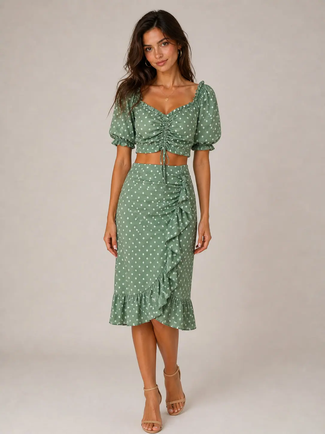 Two Pcs Polka Dot Set