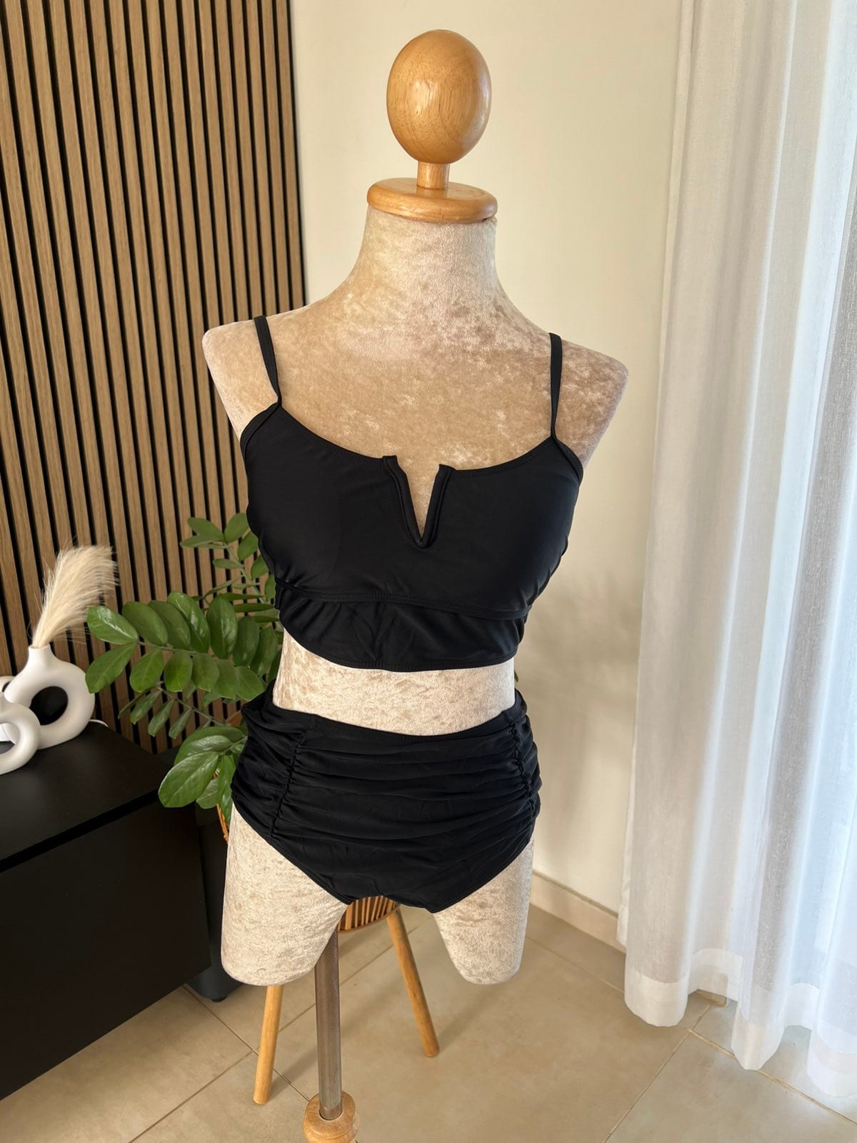 Black High Waist Bikini Set