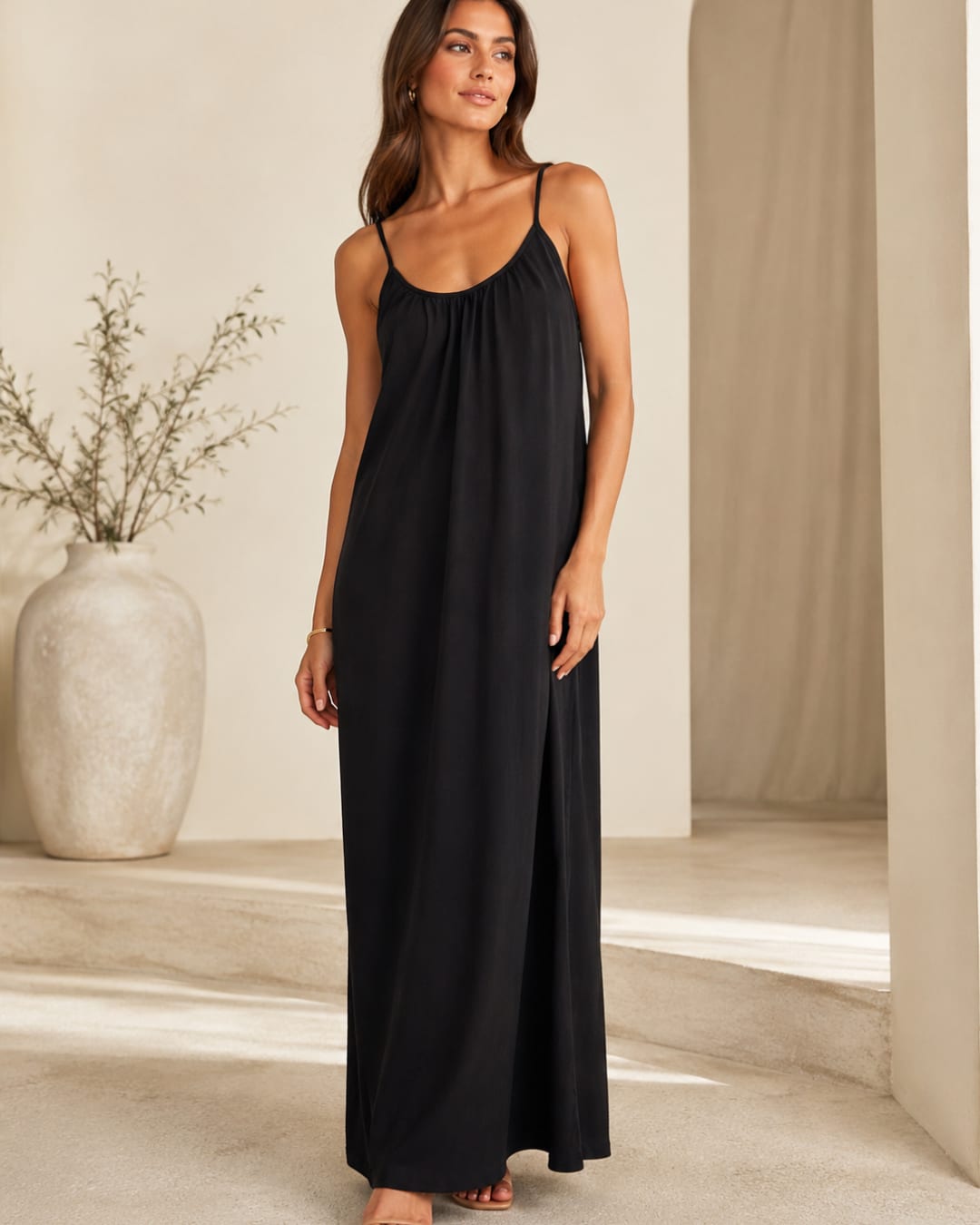 Backless Flowy Maxi Dress