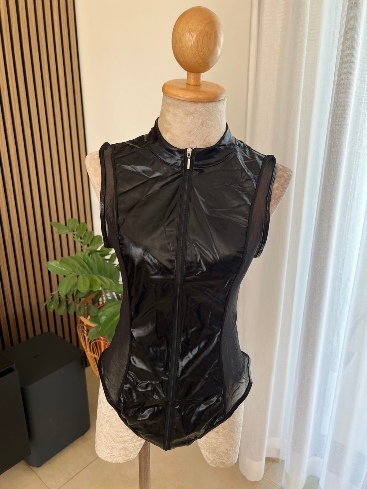 Midnight PU Gloss Bodysuit