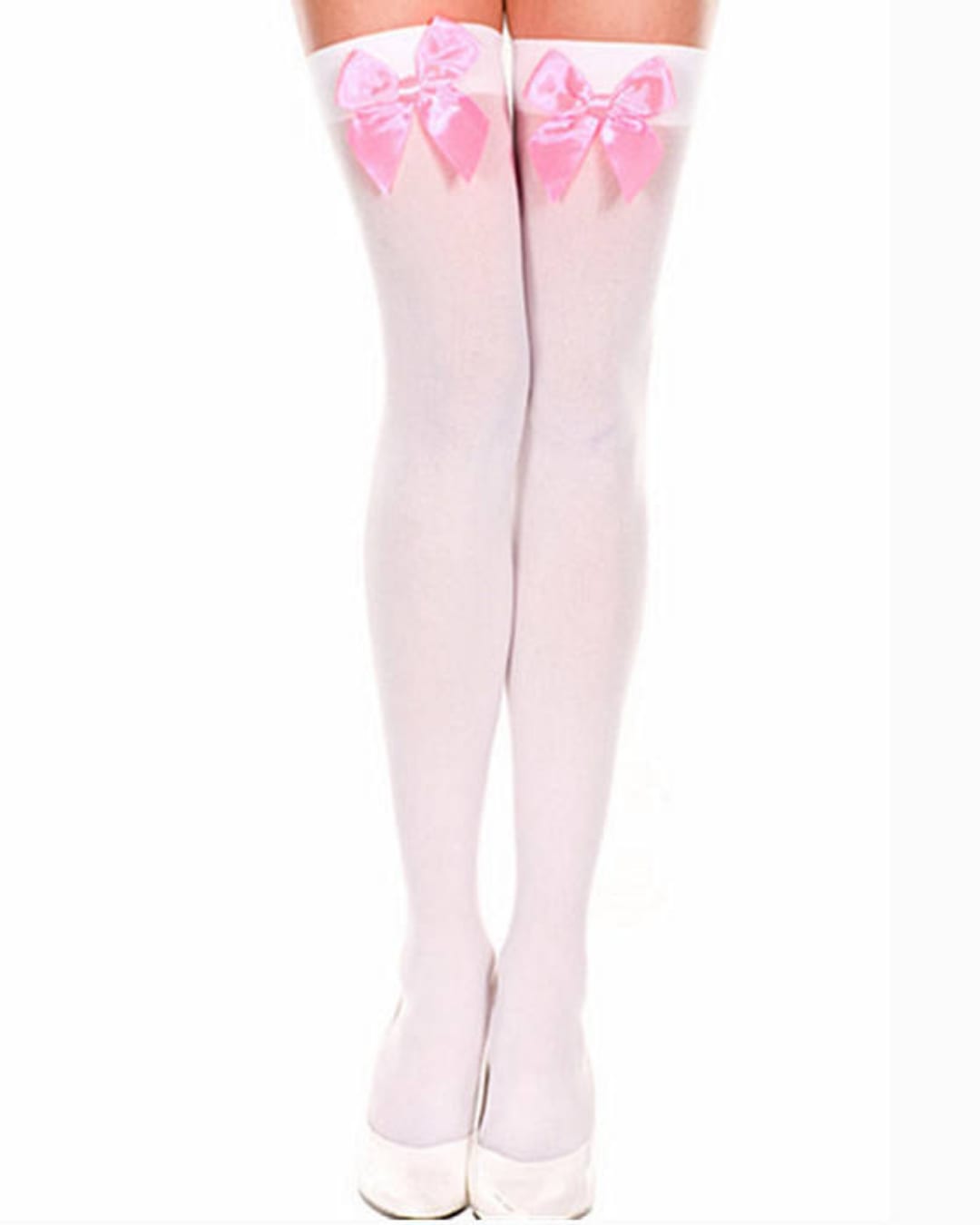Blush Lace Thigh High Stockings